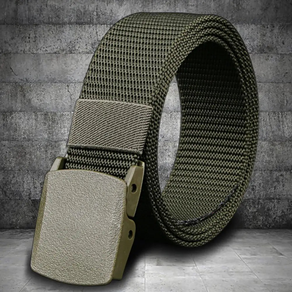 Men Belt Adjustable Exquisite Buckle Male Jeans Belt Lightweight All Match Comfortable Waist Belt For Daily Wear