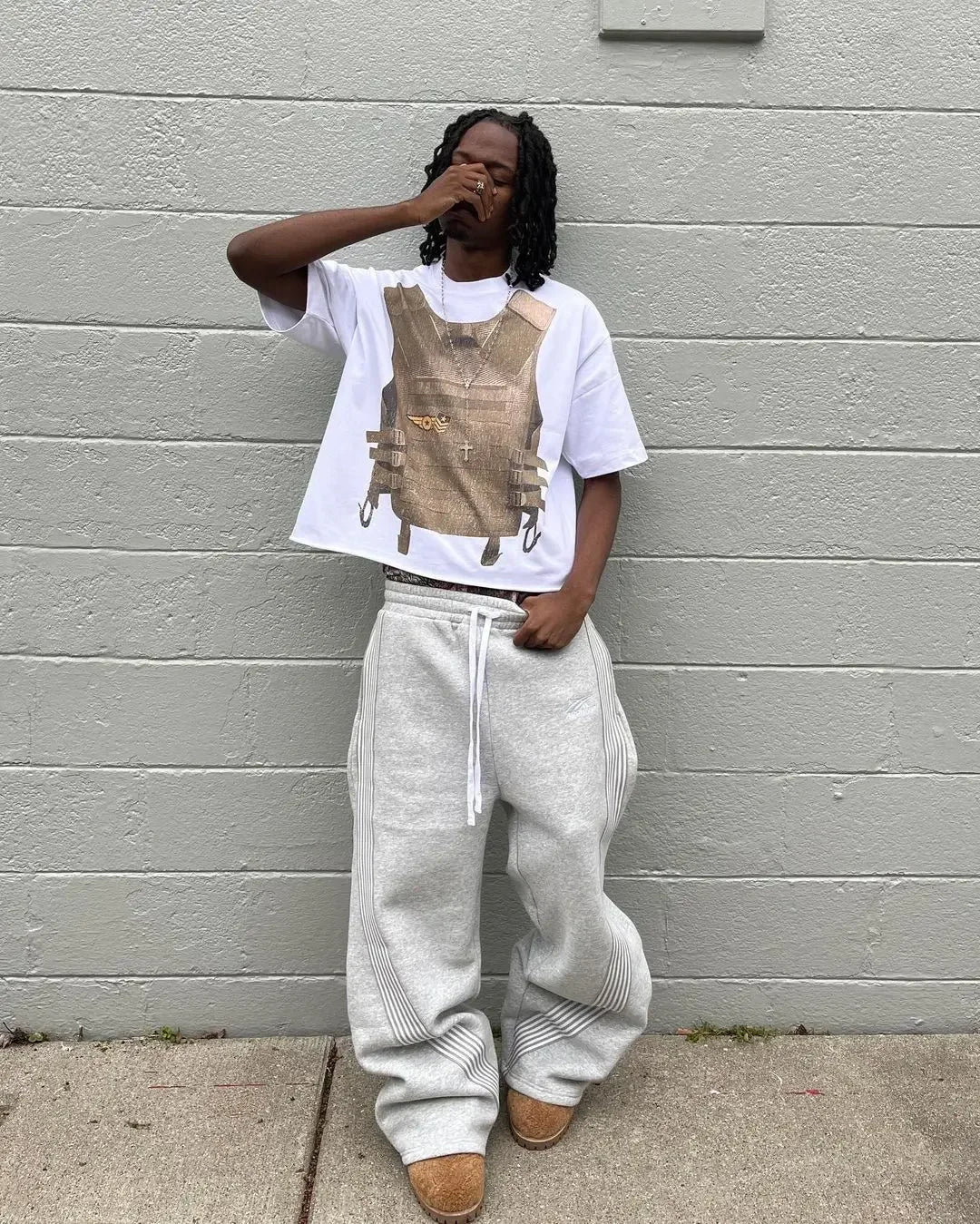 Casual Grey Embroidered Trousers Y2k Running Lace Chandelier Trousers Functional Tactics Camouflage for Men and Women
