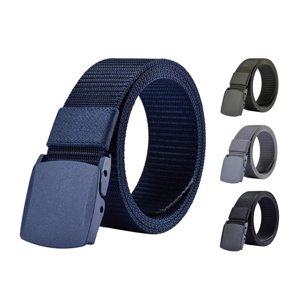Men Belt Adjustable Exquisite Buckle Male Jeans Belt Lightweight All Match Comfortable Waist Belt For Daily Wear