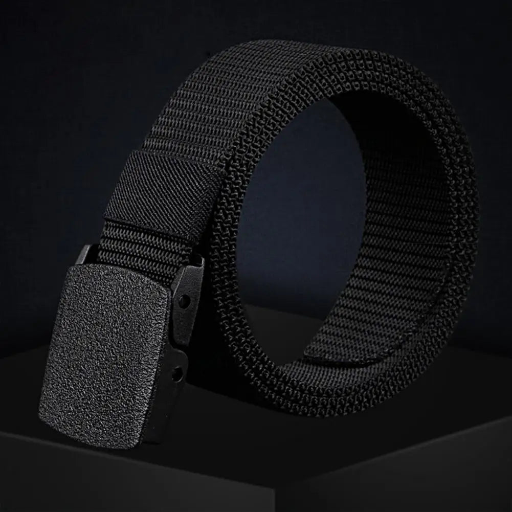Men Belt Adjustable Exquisite Buckle Male Jeans Belt Lightweight All Match Comfortable Waist Belt For Daily Wear