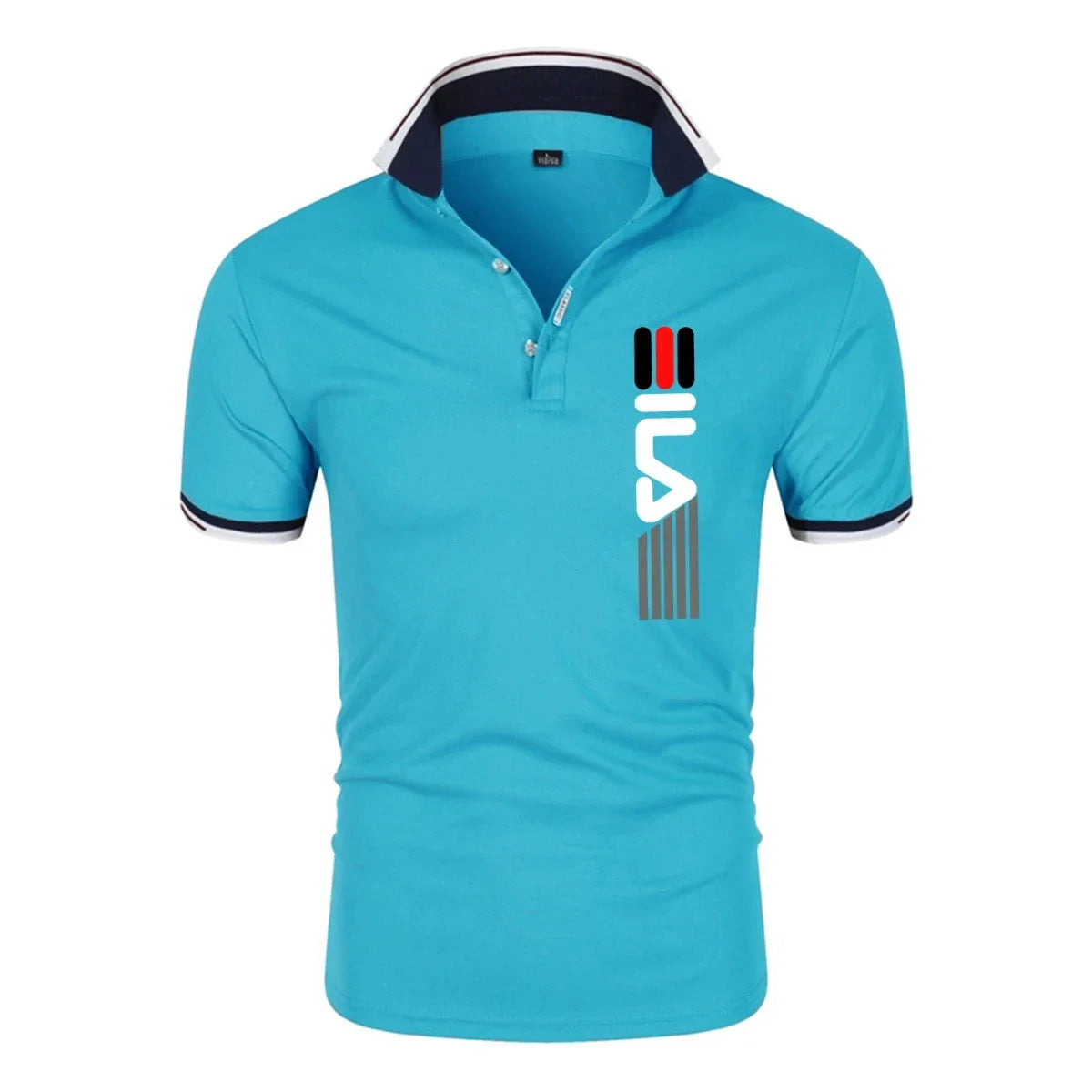 Summer 2025 new arrivals: Men's POLO shirts with lapel, casual and fashionable business print short-sleeved polo shirts