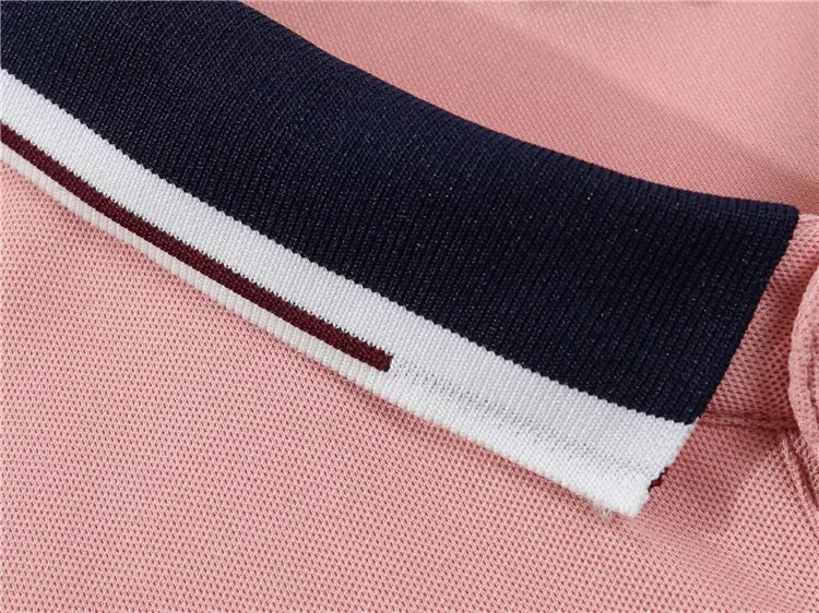 Summer 2025 new arrivals: Men's POLO shirts with lapel, casual and fashionable business print short-sleeved polo shirts